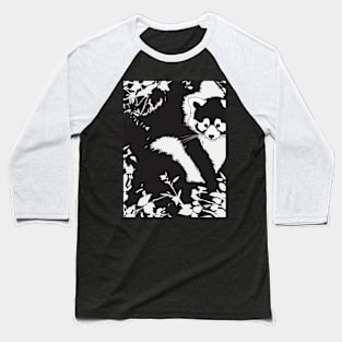 Red Pandas Shadow Silhouette Anime Style Collection No. 91 Baseball T-Shirt